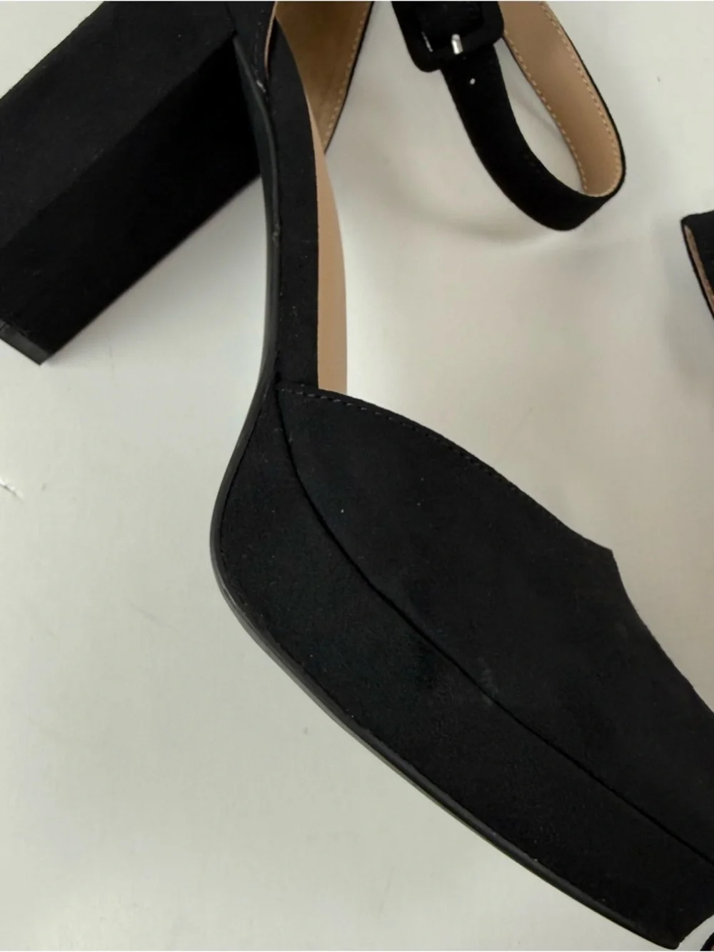 Sun + Stone Birdey Ankle Strap Block Heel Platform Pumps Womens 11M Black NEW